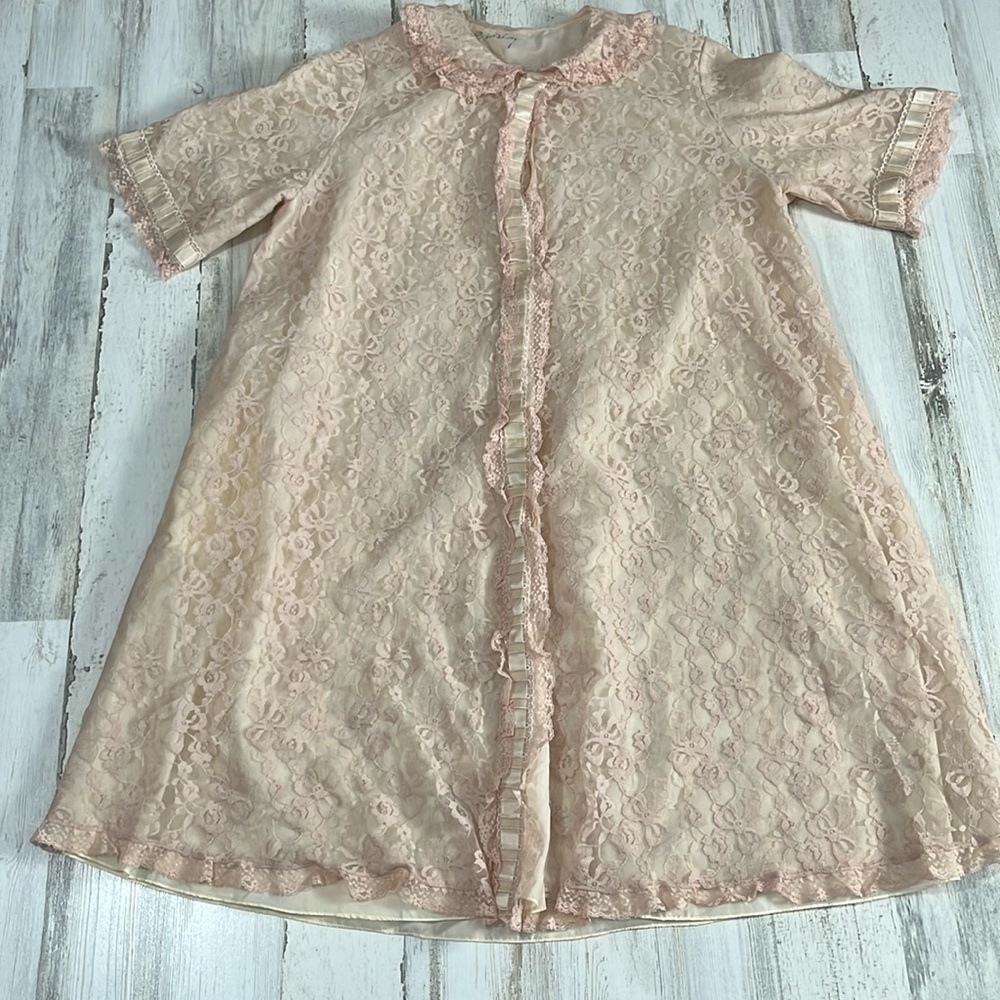 Vintage Odette Barsa Lace Robe